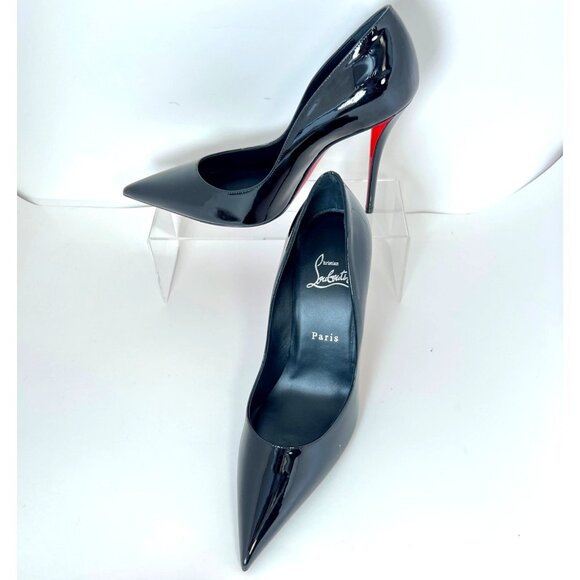 Christian Louboutin Miss Z Black Pumps Pointed Toe Stiletto 100mm Size 38.5 - Picture 7 of 13